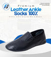 Premium Leather Ankle Socks for Men & Women – 100% Genuine Leather with Comfortable Elastic Ankle Grip