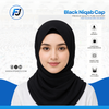 Black Niqab Cap – Lightweight, Breathable & All-Season Chiffon Undercap