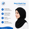 Black Niqab Cap – Lightweight, Breathable & All-Season Chiffon Undercap