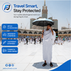 UV Sun Protection Umbrella – UPF 50+ Travel Umbrella with Windproof 8-Rib Frame for Hajj, Umrah & Daily Heat Protection