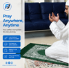 **Pocket Size Travel Prayer Mat – Ultra-Light, Foldable & Waterproof with Built-In Compass for Easy Qibla Direction**