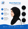 Black Niqab Cap – Lightweight, Breathable & All-Season Chiffon Undercap