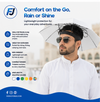 Head Umbrella for Adults & Kids – Hands-Free Adjustable Sun & Rain Protection for Travel & Outdoor Use