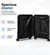 Lightweight 4-Wheel Suitcase (24”) – Spacious 26kg Capacity, Durable Build & Smooth Travel Comfort with Free Shipping