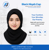 Black Niqab Cap – Lightweight, Breathable & All-Season Chiffon Undercap