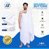 Premium Men's Cotton Ihram with Buttons – Breathable Comfort, Secure Fit & Shariah-Compliant Design 🕋